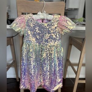 Lola + The Boys Pink Sequin Delight girls dress size 8